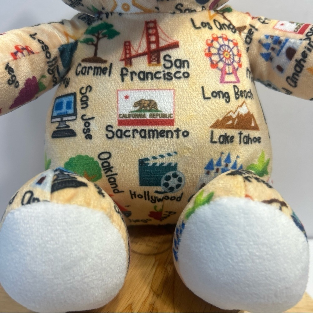 Plushology California Cities Teddy Bear Beige Souvenir Travel Stuffed Plush 9” - Picture 3 of 8